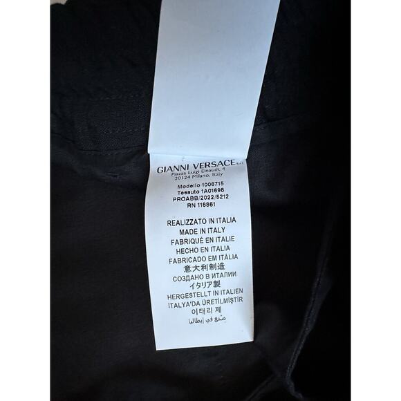 Versace Men's Formal Mohair/Wool Black Pants 34 US (50 Eu) IT 1006715 NWT $1175 - Picture 11 of 14